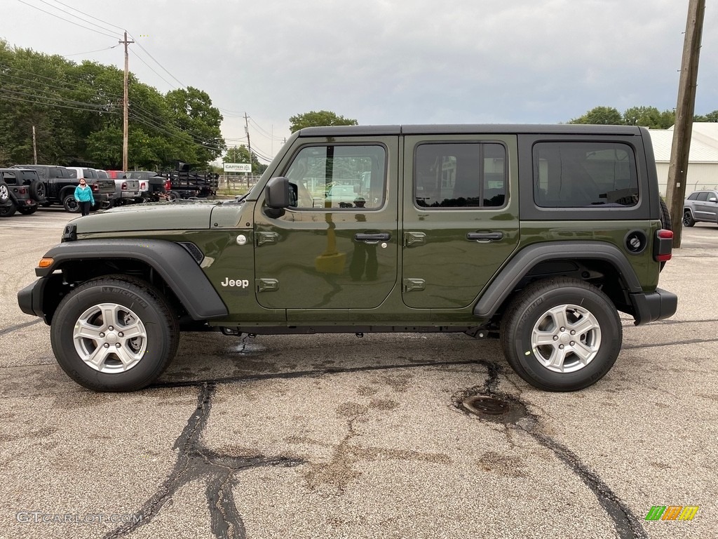 Sarge Green 2021 Jeep Wrangler Unlimited Sport 4x4 Exterior Photo #139476100