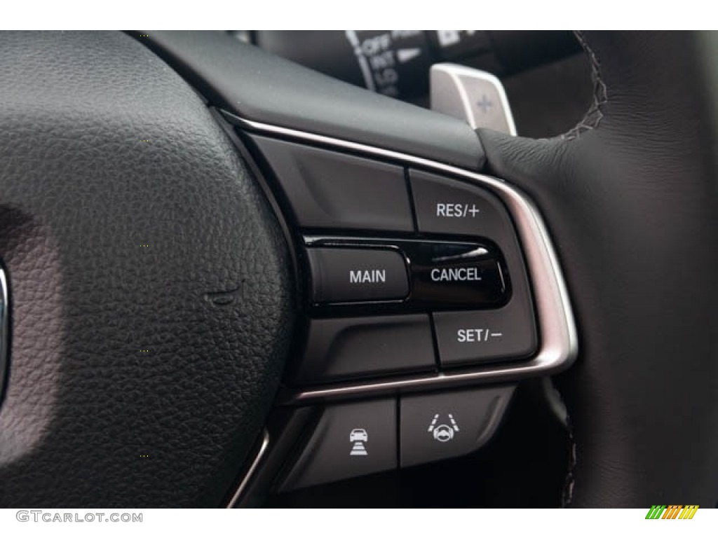 2020 Honda Accord EX-L Hybrid Sedan Black Steering Wheel Photo #139476259