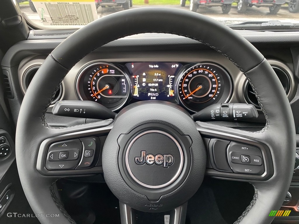 2021 Jeep Wrangler Unlimited Sport 4x4 Black Steering Wheel Photo #139476262
