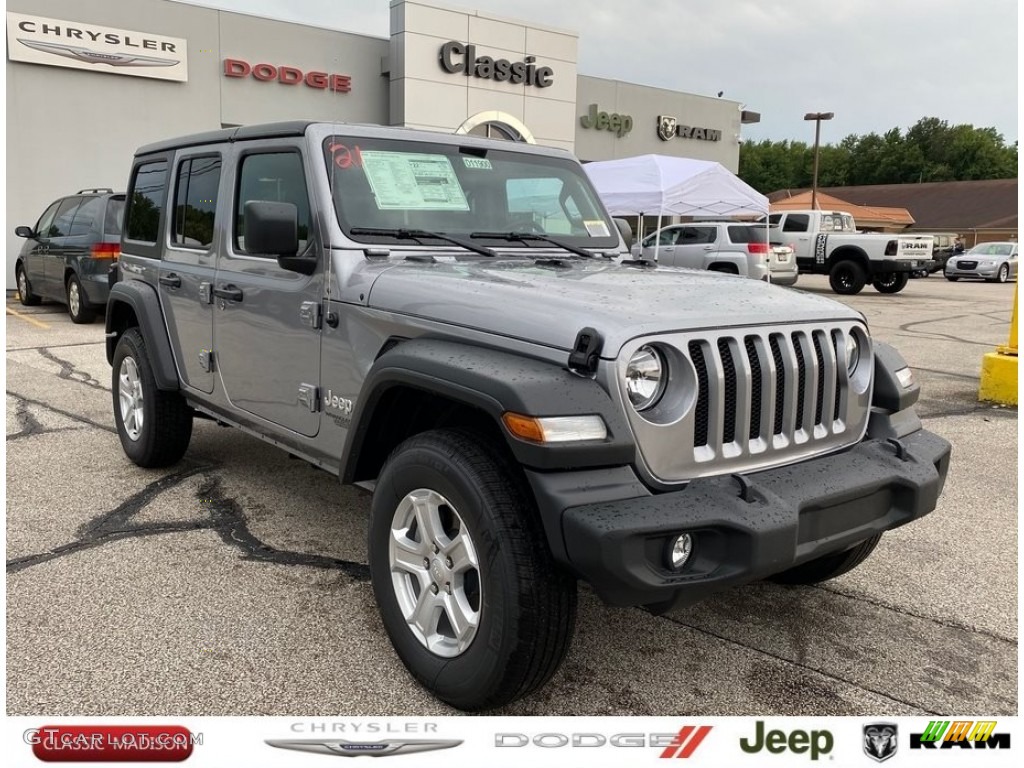 2021 Wrangler Unlimited Sport 4x4 - Billet Silver Metallic / Black photo #1