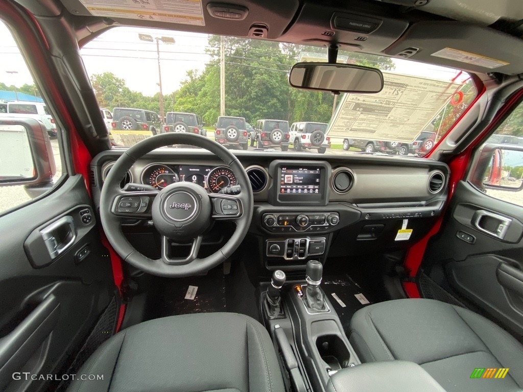 Black Interior 2021 Jeep Wrangler Unlimited Sport 4x4 Photo #139476691