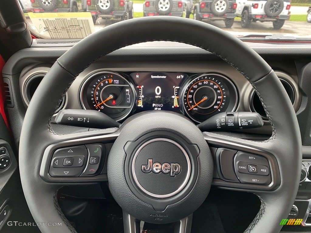 2021 Jeep Wrangler Unlimited Sport 4x4 Black Steering Wheel Photo #139476709
