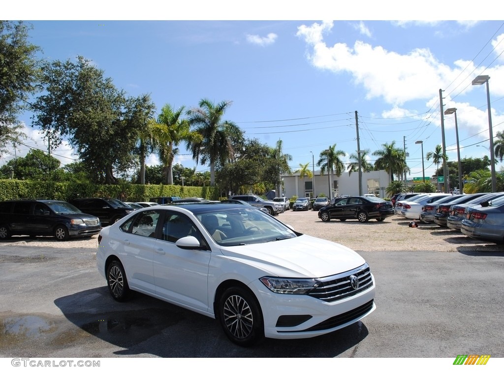 2019 Jetta SE - Pure White / Dark Beige photo #1