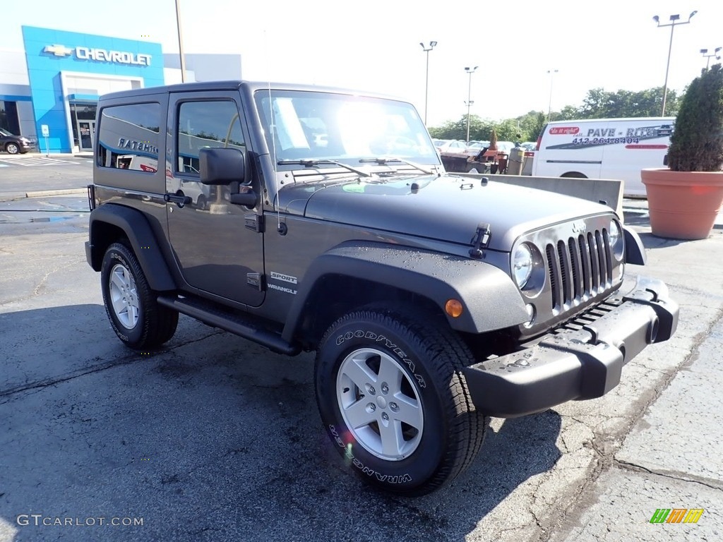 2017 Wrangler Sport 4x4 - Granite Crystal Metallic / Black photo #14