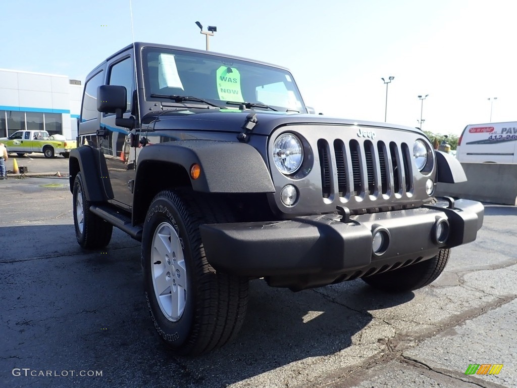2017 Wrangler Sport 4x4 - Granite Crystal Metallic / Black photo #15