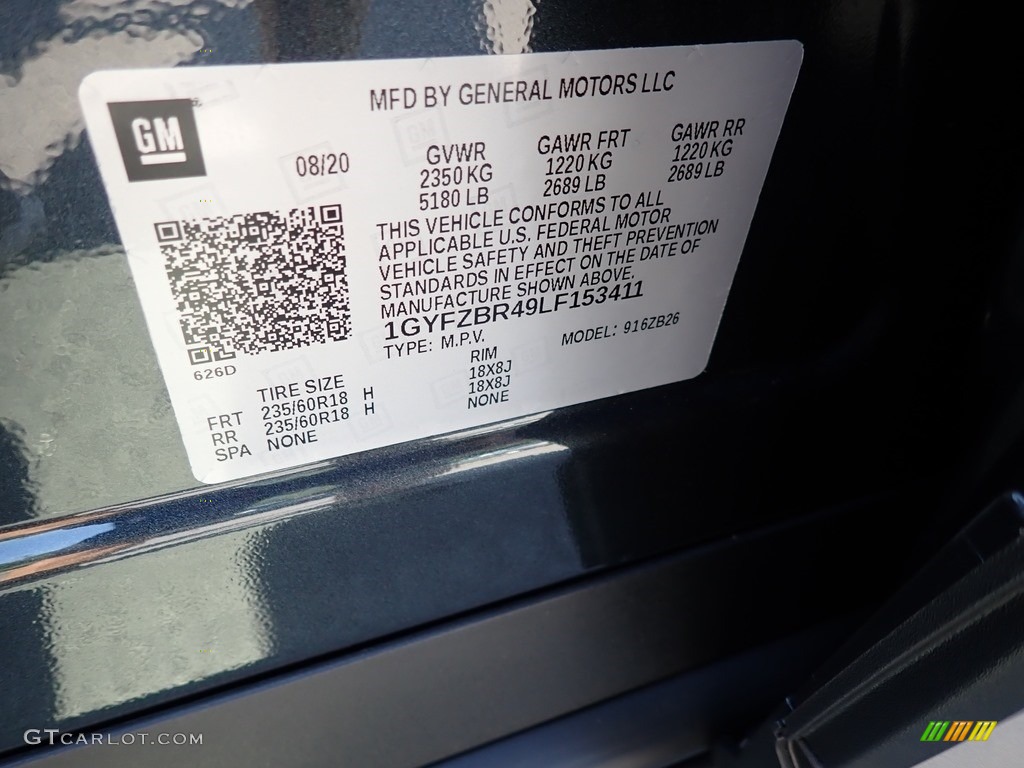 2020 XT4 Luxury - Shadow Metallic / Light Platinum/Jet Black photo #13