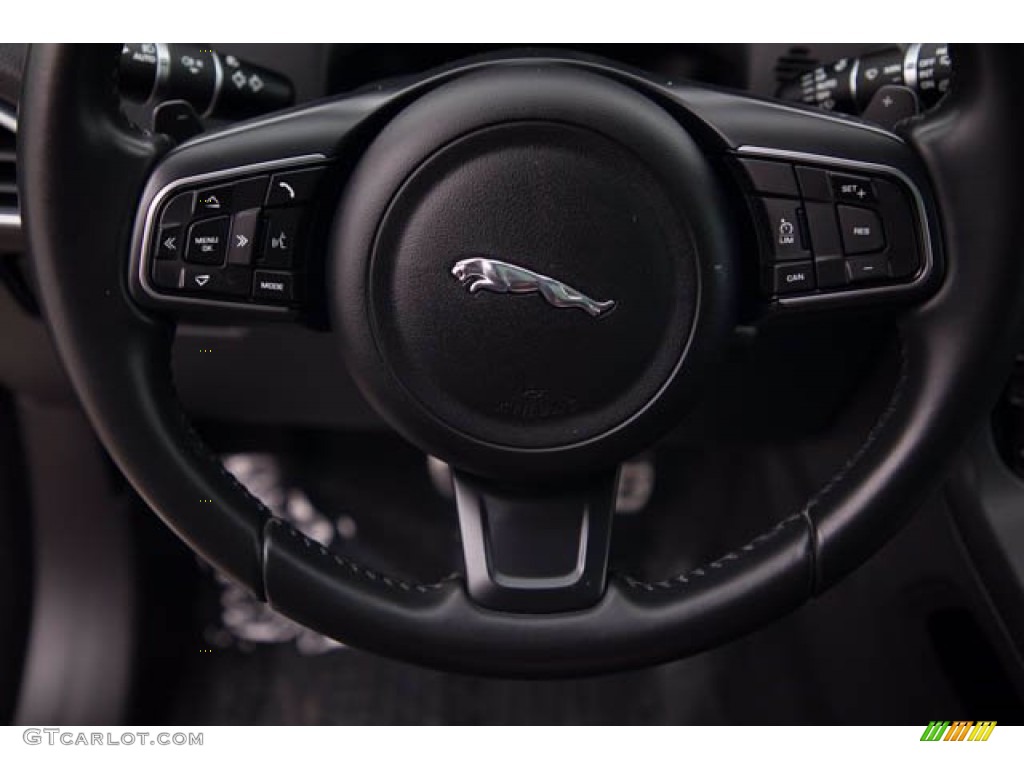 2018 Jaguar F-PACE 20d AWD Premium Ebony Steering Wheel Photo #139481599