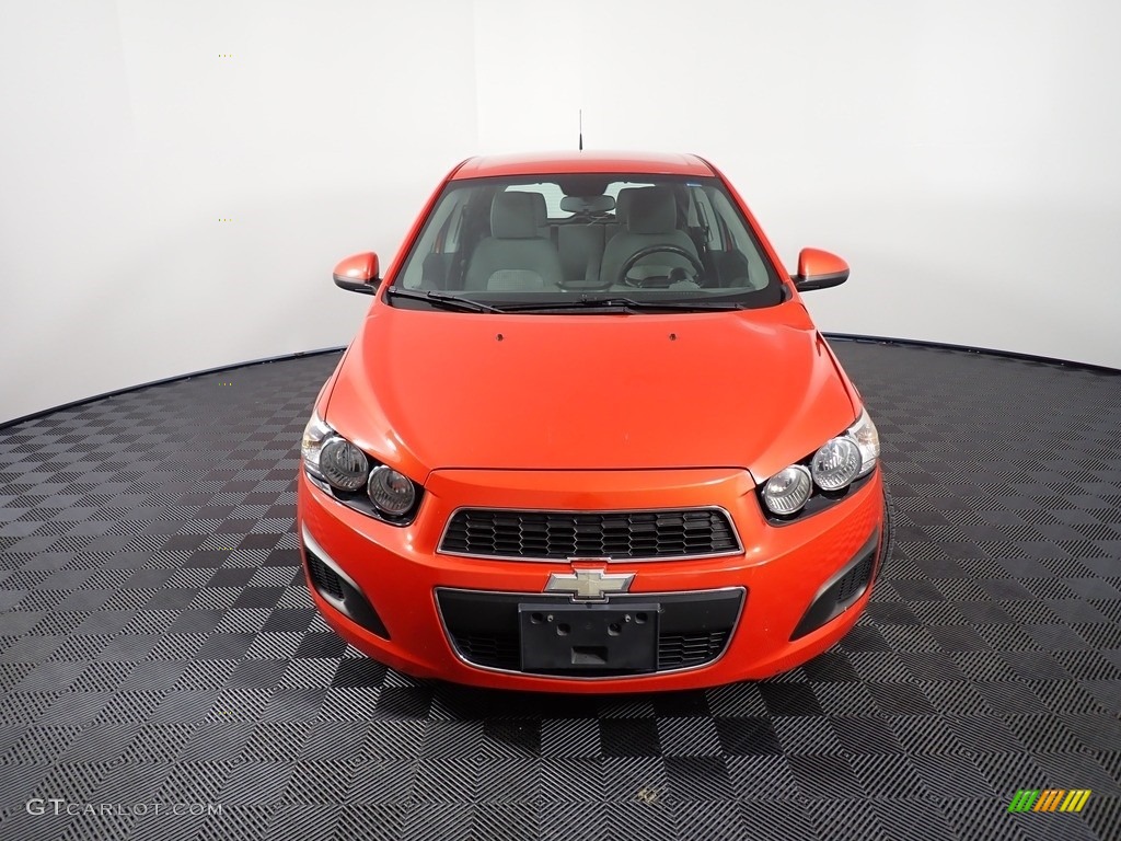 2012 Sonic LS Hatch - Inferno Orange Metallic / Jet Black/Dark Titanium photo #4