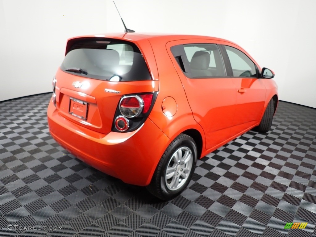 2012 Sonic LS Hatch - Inferno Orange Metallic / Jet Black/Dark Titanium photo #15