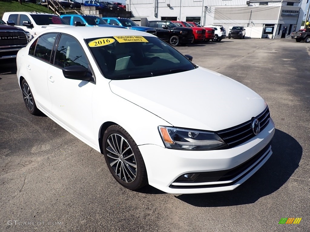 2016 Jetta Sport - Pure White / Black/Ceramique photo #8