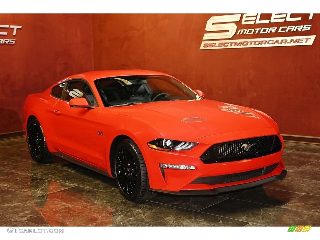 2018 Mustang GT Premium Fastback - Race Red / Ebony photo #3