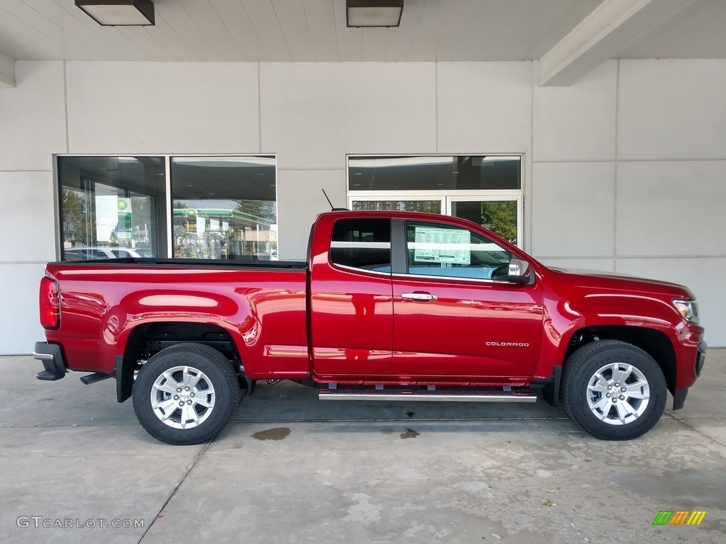 Cherry Red Tintcoat 2021 Chevrolet Colorado WT Extended Cab Exterior Photo #139487053