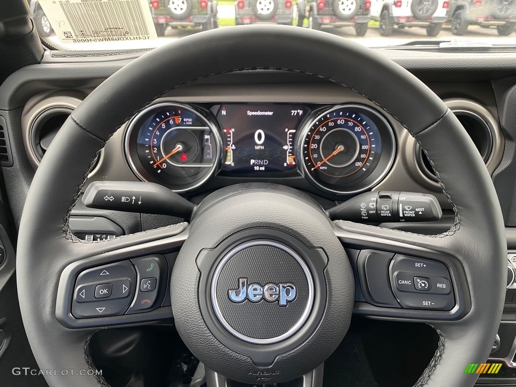 2021 Jeep Wrangler Unlimited Sport 4x4 Black Steering Wheel Photo #139487113