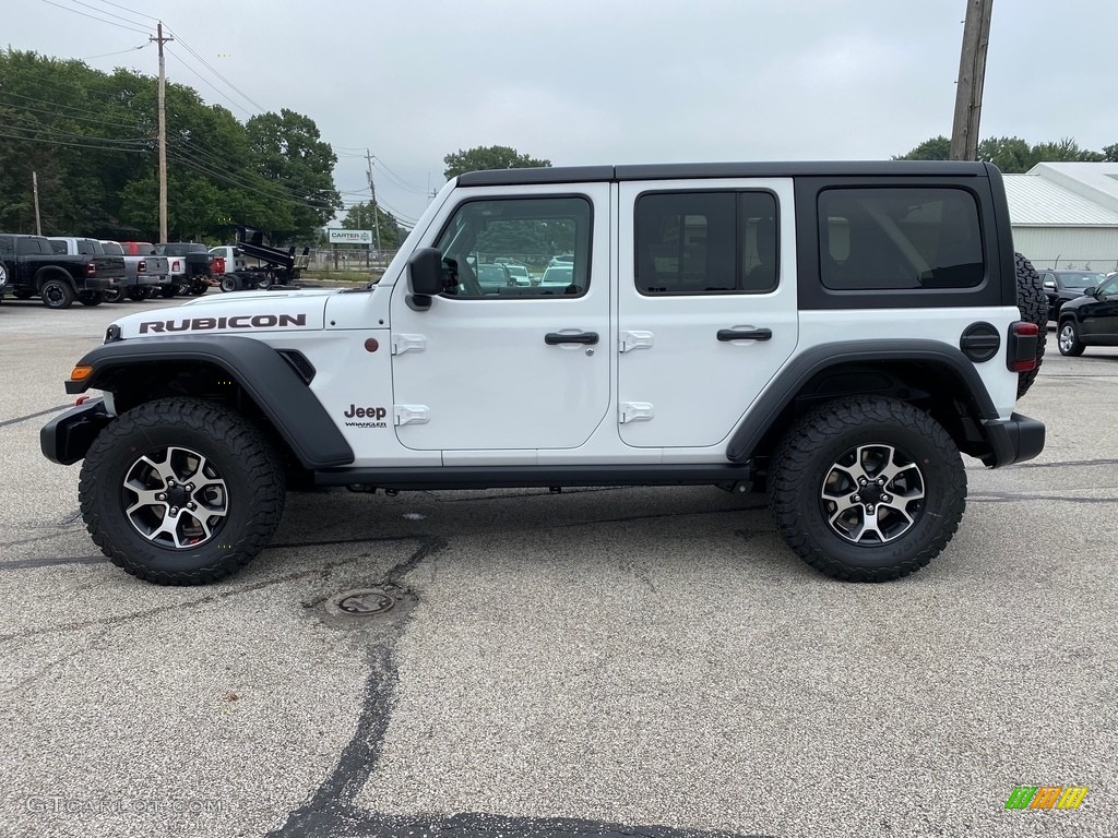 Bright White 2021 Jeep Wrangler Unlimited Rubicon 4x4 Exterior Photo #139487446