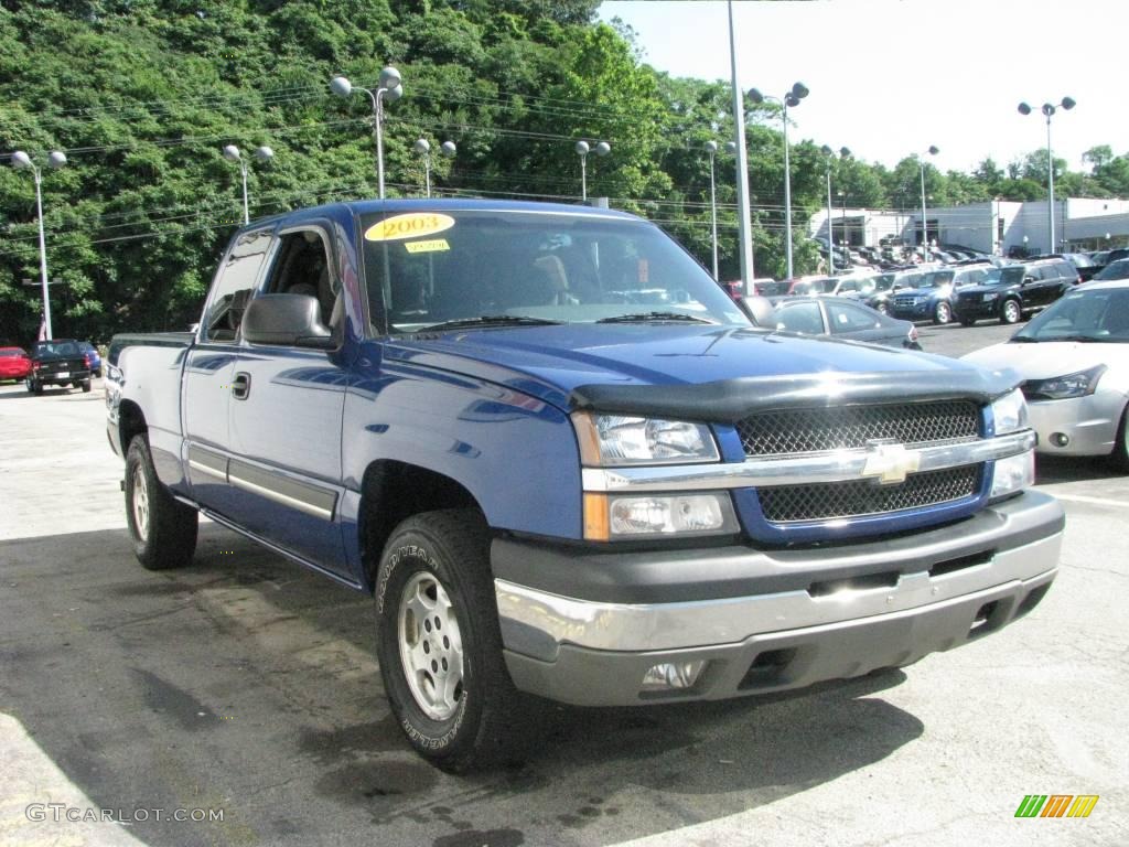 2003 Silverado 1500 Z71 Extended Cab 4x4 - Arrival Blue Metallic / Medium Gray photo #5