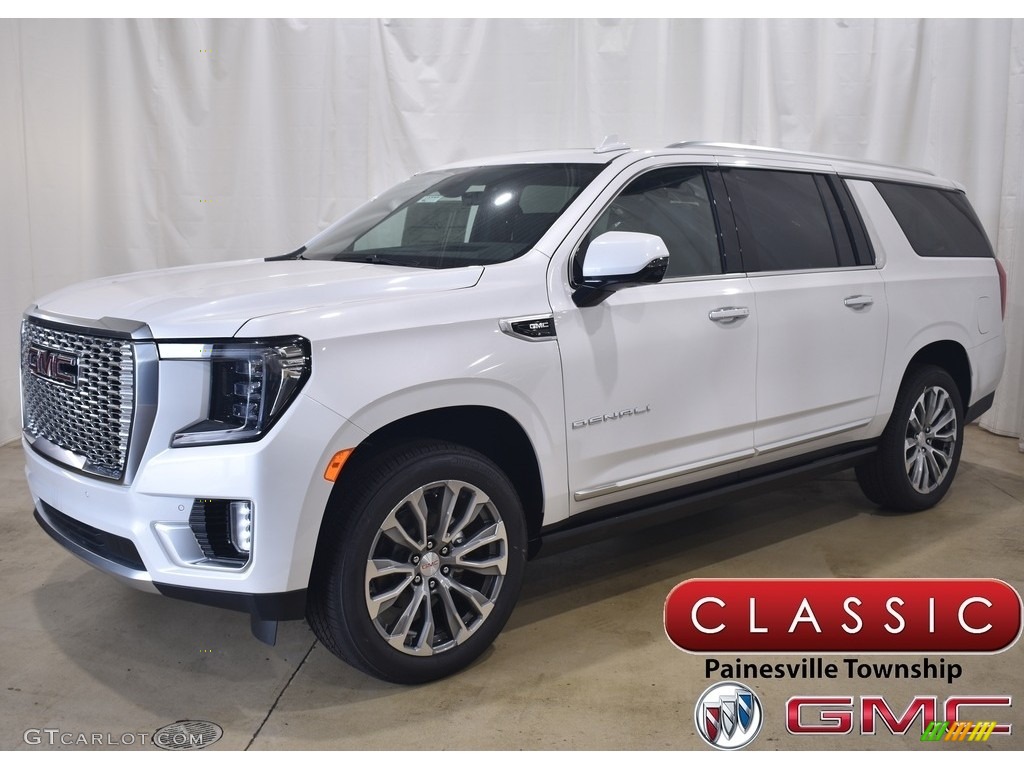 2021 Yukon XL Denali 4WD - White Frost Tricoat / Jet Black photo #1