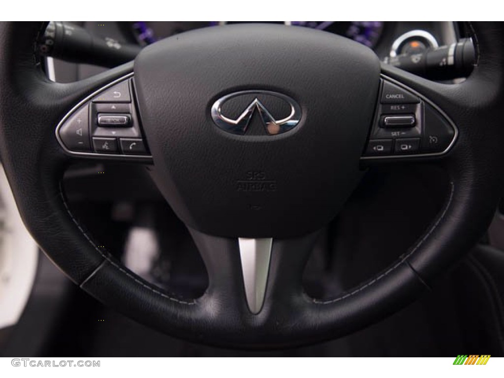 2017 Infiniti Q50 2.0t Graphite Steering Wheel Photo #139490945