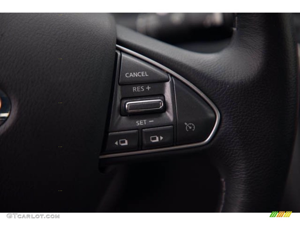 2017 Infiniti Q50 2.0t Graphite Steering Wheel Photo #139490986
