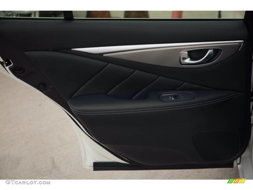 2017 Infiniti Q50 2.0t Graphite Door Panel Photo #139491304