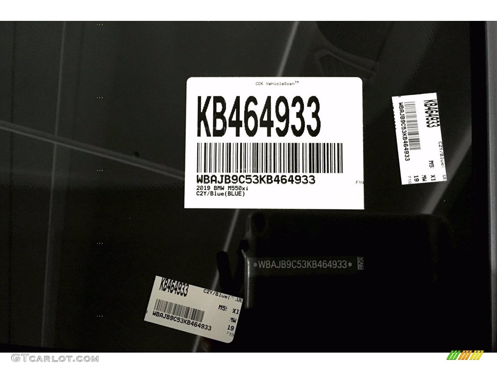 2019 5 Series M550i xDrive Sedan - Bluestone Metallic / Black photo #12