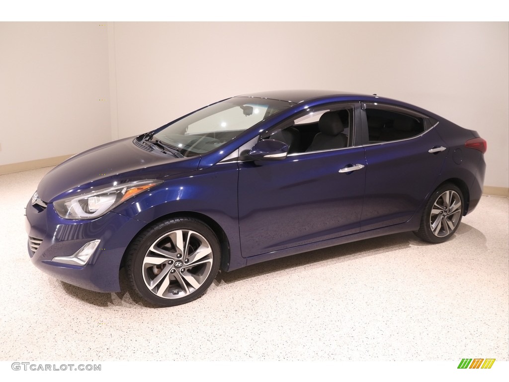 2014 Elantra SE Sedan - Blue / Gray photo #3