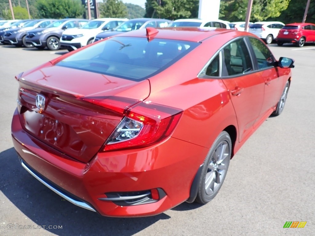 2020 Civic EX-L Sedan - Molten Lava Pearl / Black photo #6
