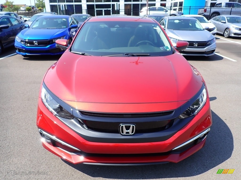 2020 Civic EX-L Sedan - Molten Lava Pearl / Black photo #8
