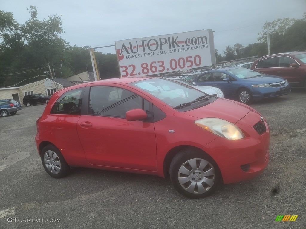 2008 Yaris S 3 Door Liftback - Absolutely Red / Dark Charcoal photo #1