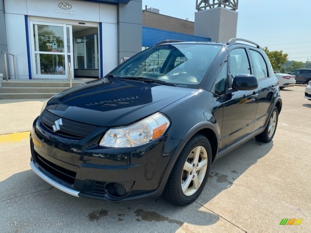 2009 SX4 Crossover Technology AWD - Black Pearl Metallic / Black photo #1