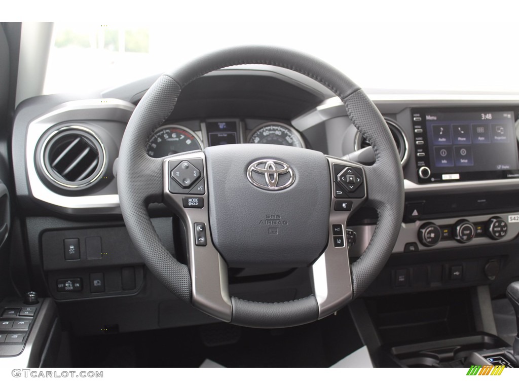 2020 Toyota Tacoma SR5 Double Cab Cement Steering Wheel Photo #139496590