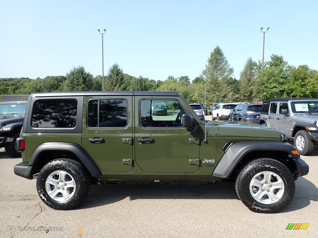 Sarge Green 2021 Jeep Wrangler Unlimited Sport 4x4 Exterior Photo #139500682