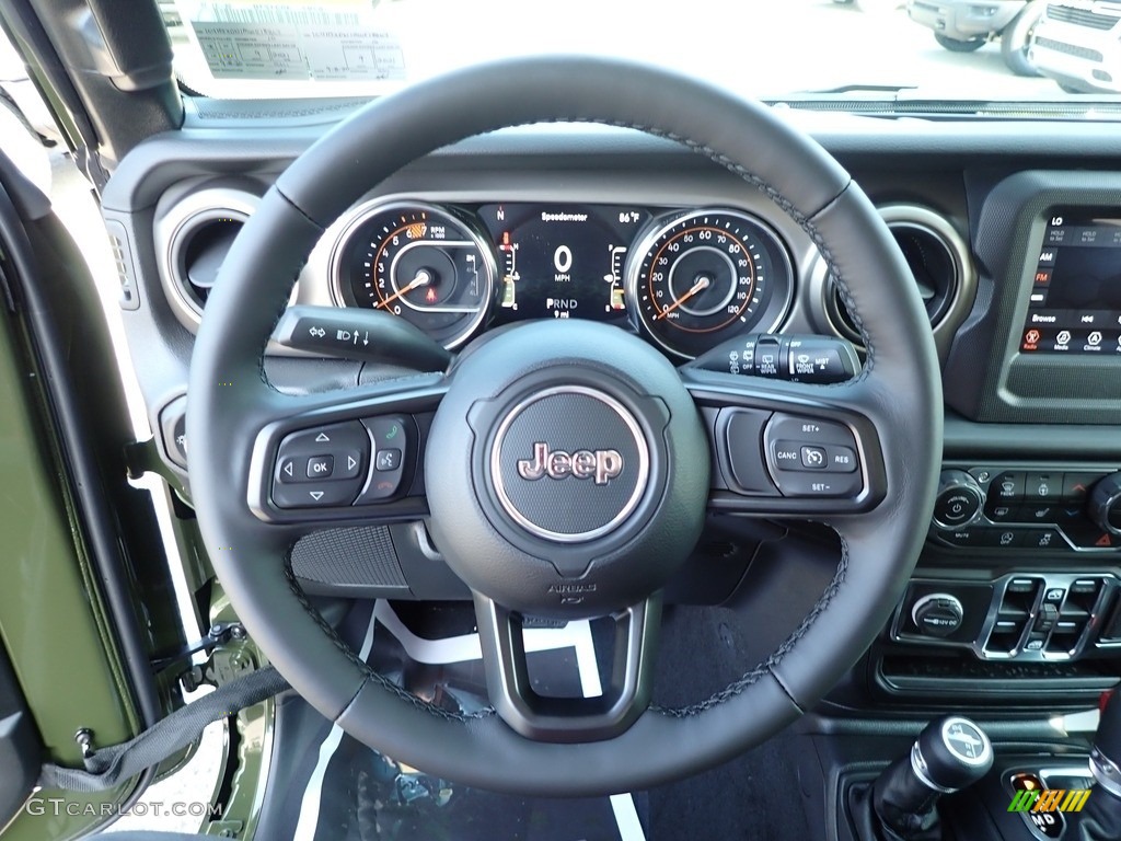 2021 Jeep Wrangler Unlimited Sport 4x4 Black Steering Wheel Photo #139500985