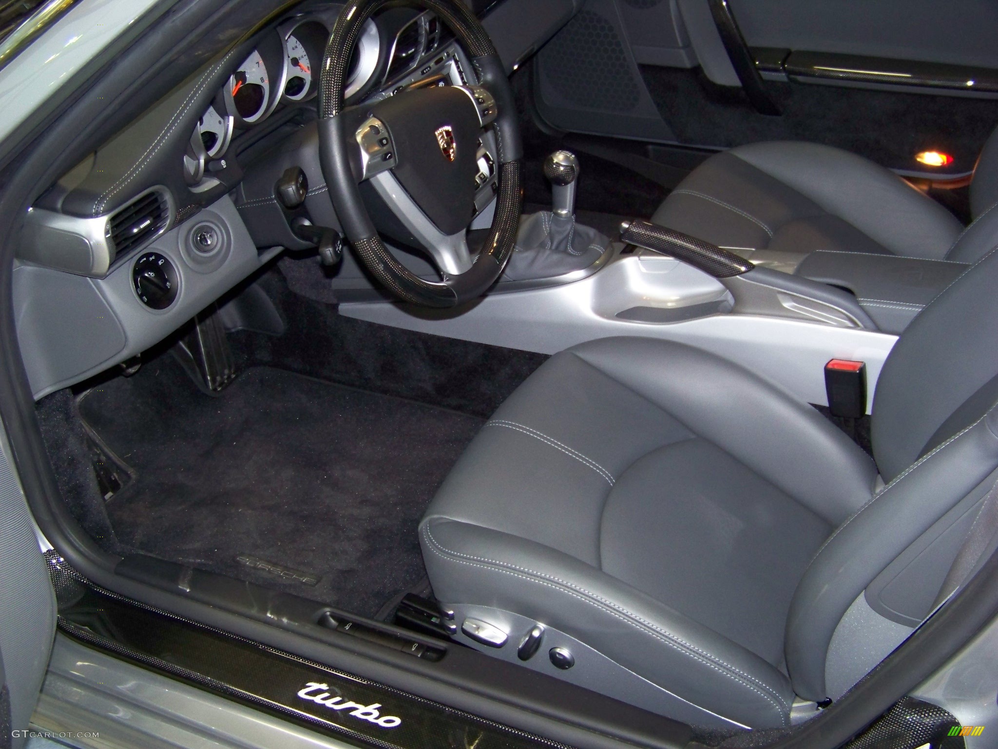 2008 911 Turbo Coupe - GT Silver Metallic / Black/Stone Grey photo #2