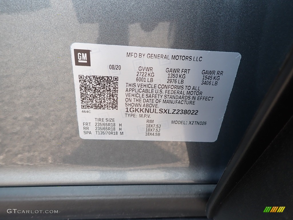 2020 Acadia SLT AWD - Satin Steel Metallic / Jet Black photo #11