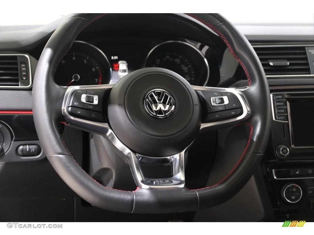 2017 Volkswagen Jetta GLI 2.0T Titan Black Steering Wheel Photo #139506871