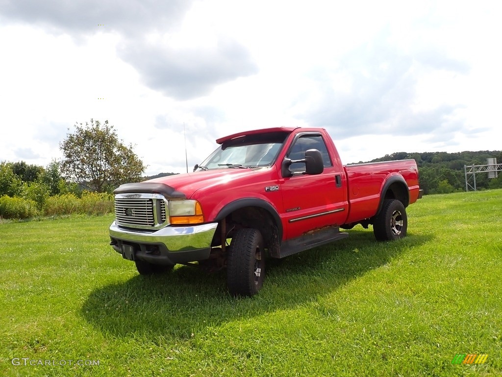 Red 2000 Ford F350 Super Duty XL Regular Cab 4x4 Exterior Photo #139507234