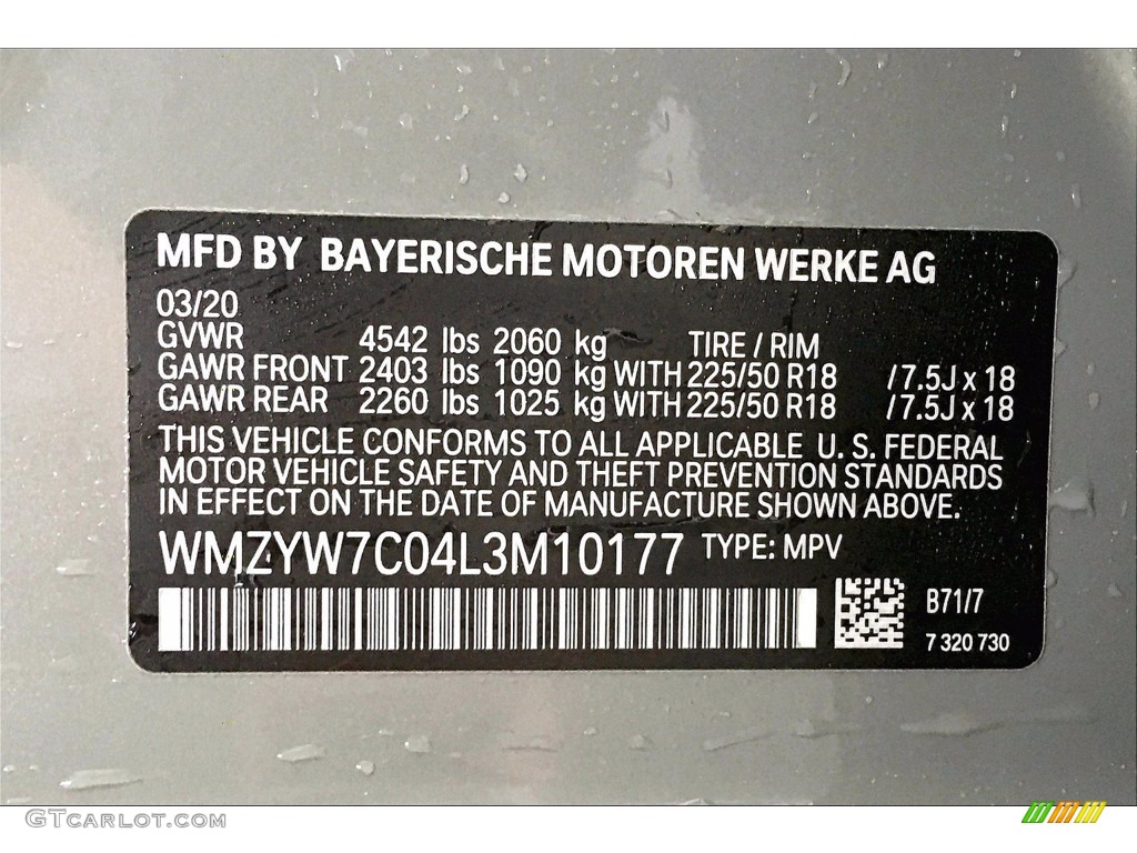 2020 Countryman Color Code B71 for Moonwalk Gray Metallic Photo #139508347