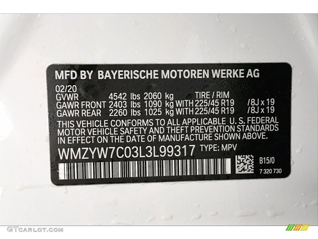 2020 Countryman Color Code B15 for Light White Photo #139508875