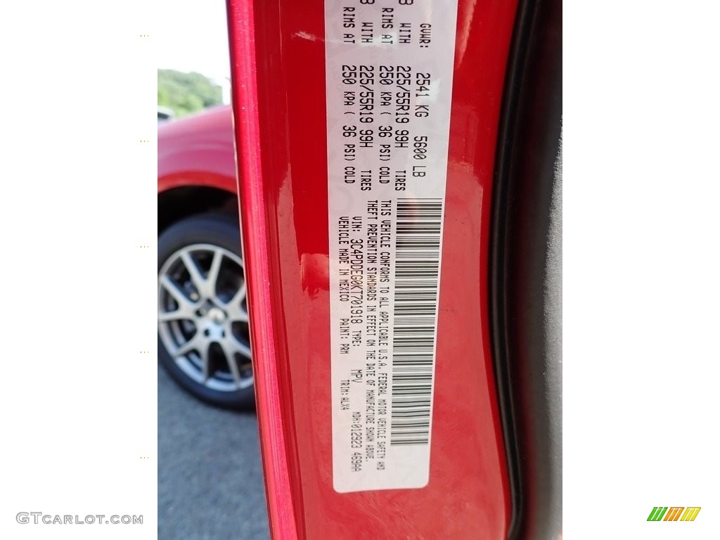 2019 Journey GT AWD - Redline 2 Coat Pearl / Black/Red photo #16