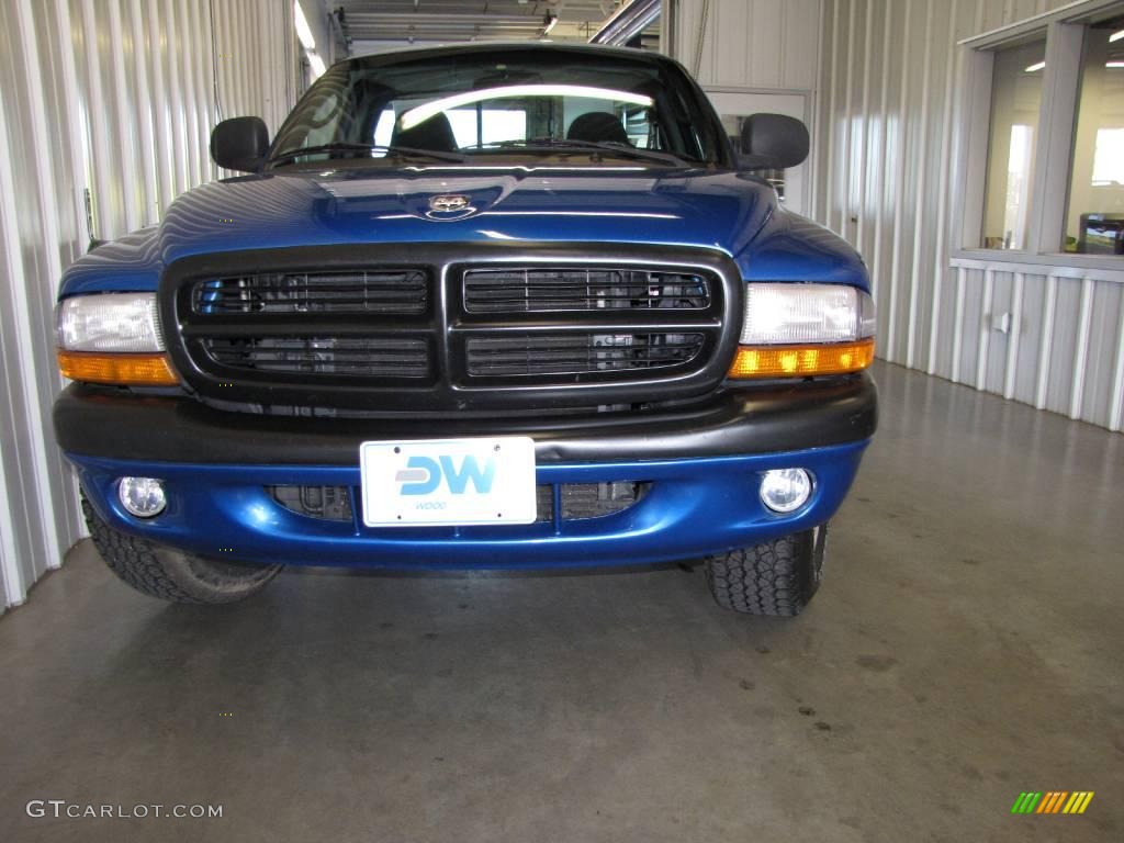 2000 Dakota Sport Regular Cab 4x4 - Intense Blue Pearl / Agate photo #3