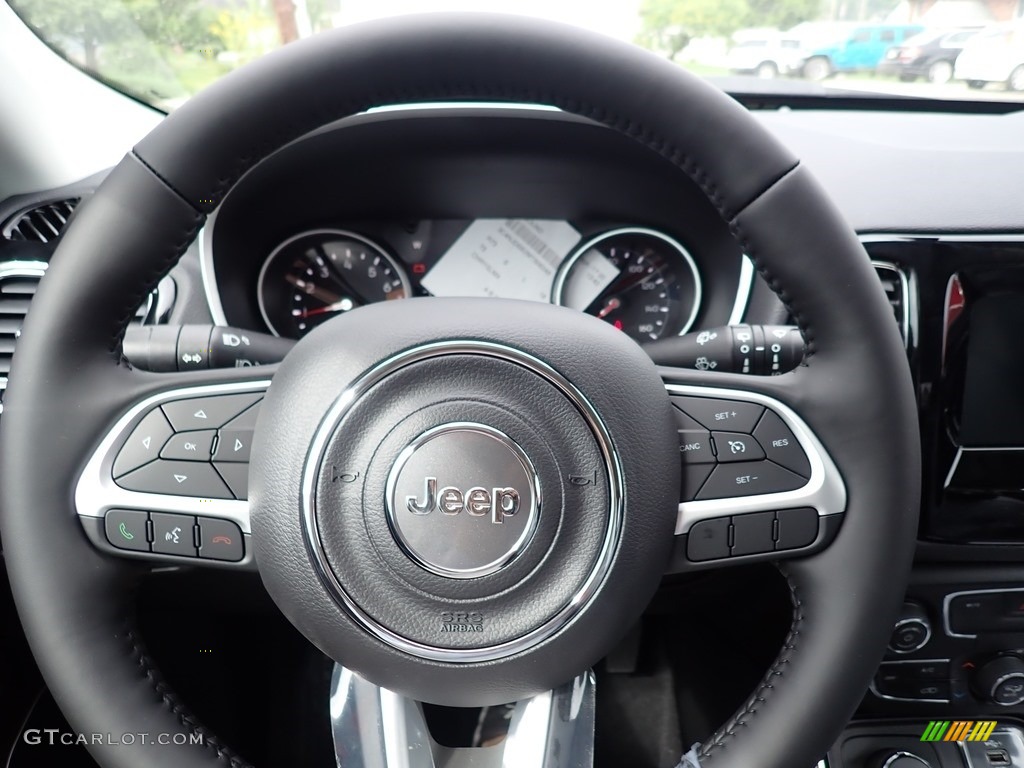 2021 Jeep Compass Altitude 4x4 Black Steering Wheel Photo #139518528