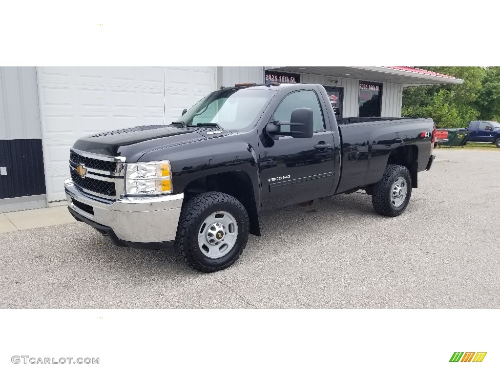 Black 2013 Chevrolet Silverado 2500HD LT Regular Cab 4x4 Exterior Photo #139519299