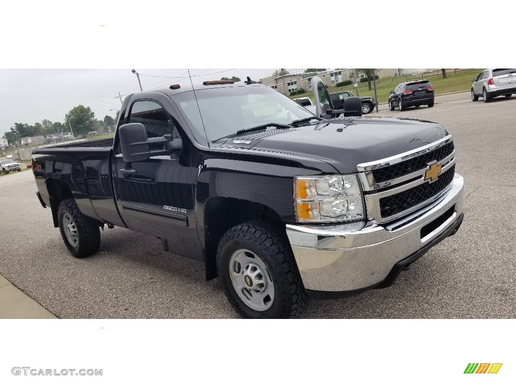 Black 2013 Chevrolet Silverado 2500HD LT Regular Cab 4x4 Exterior Photo #139519581