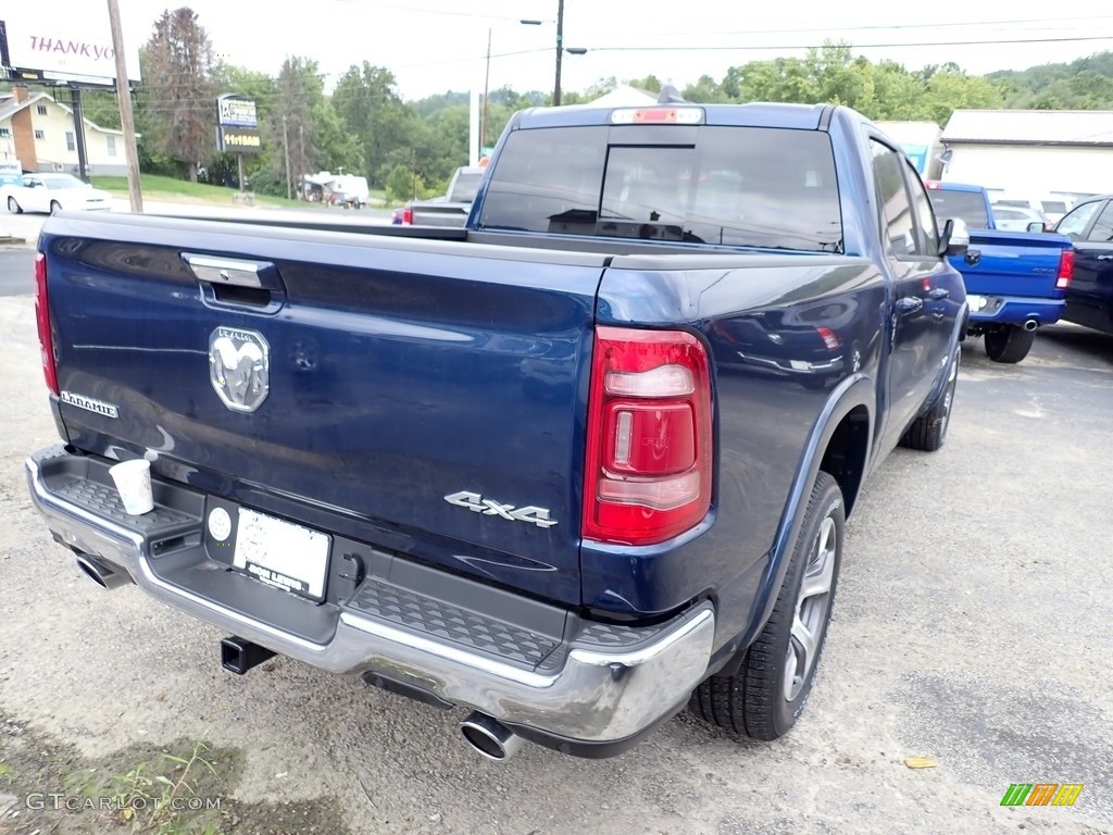 2020 1500 Laramie Crew Cab 4x4 - Patriot Blue Pearl / Light Frost Beige/Mountain Brown photo #5