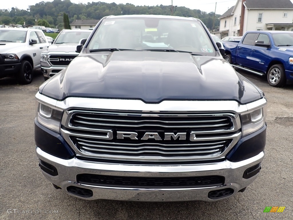 2020 1500 Laramie Crew Cab 4x4 - Patriot Blue Pearl / Light Frost Beige/Mountain Brown photo #8