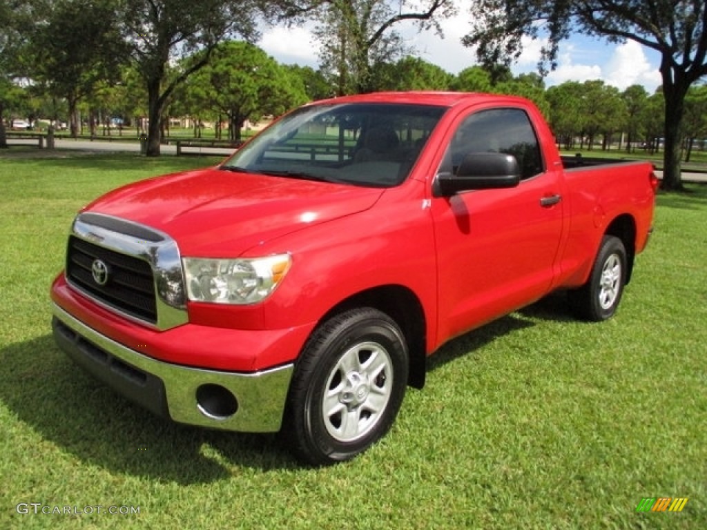 2007 Tundra SR5 Regular Cab - Radiant Red / Beige photo #1