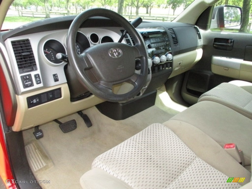 2007 Tundra SR5 Regular Cab - Radiant Red / Beige photo #2