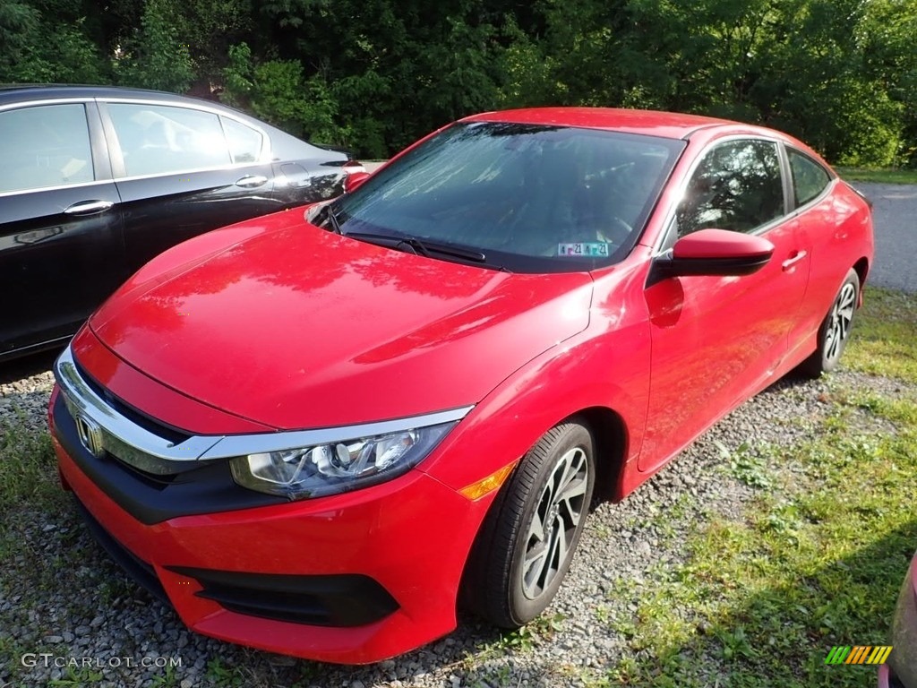 2017 Civic LX Coupe - Rallye Red / Black photo #1