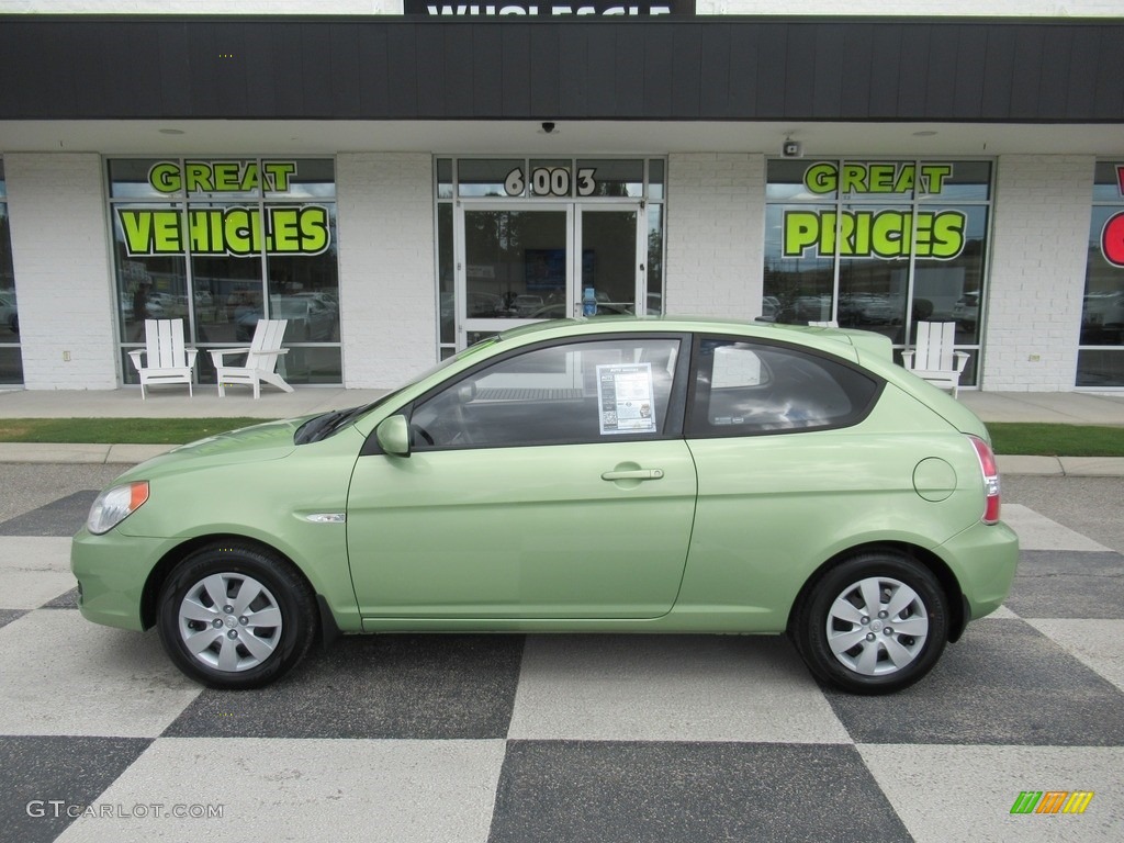 2011 Accent GS 3 Door - Apple Green Metallic / Black photo #1