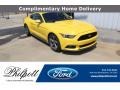 2016 Triple Yellow Tricoat Ford Mustang V6 Coupe  photo #1
